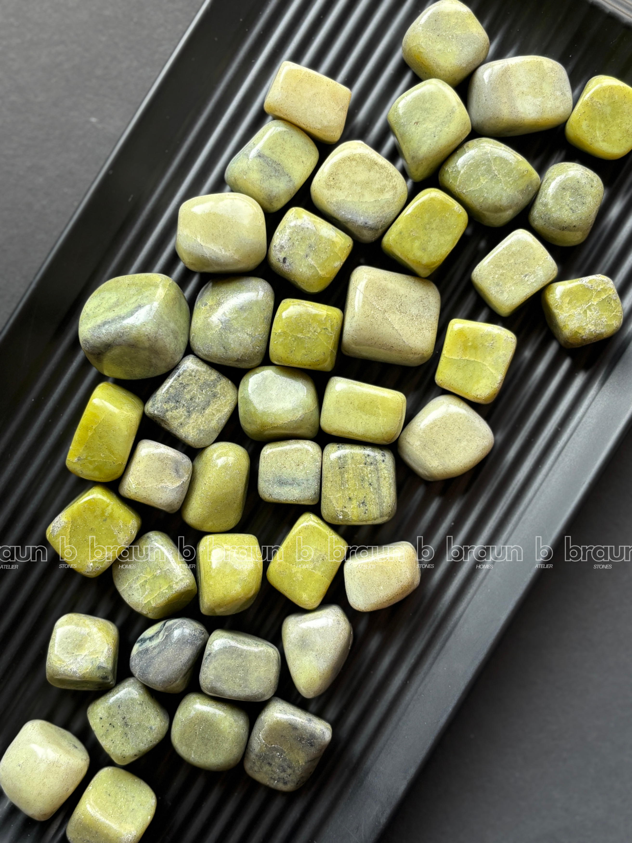 NaturalSerpertine tumbled crystals by Braun Homes √ê polished healing stones for meditation, Reiki, chakra balancing, anxiety relief, and spiritual energy protection in deep purple hues
