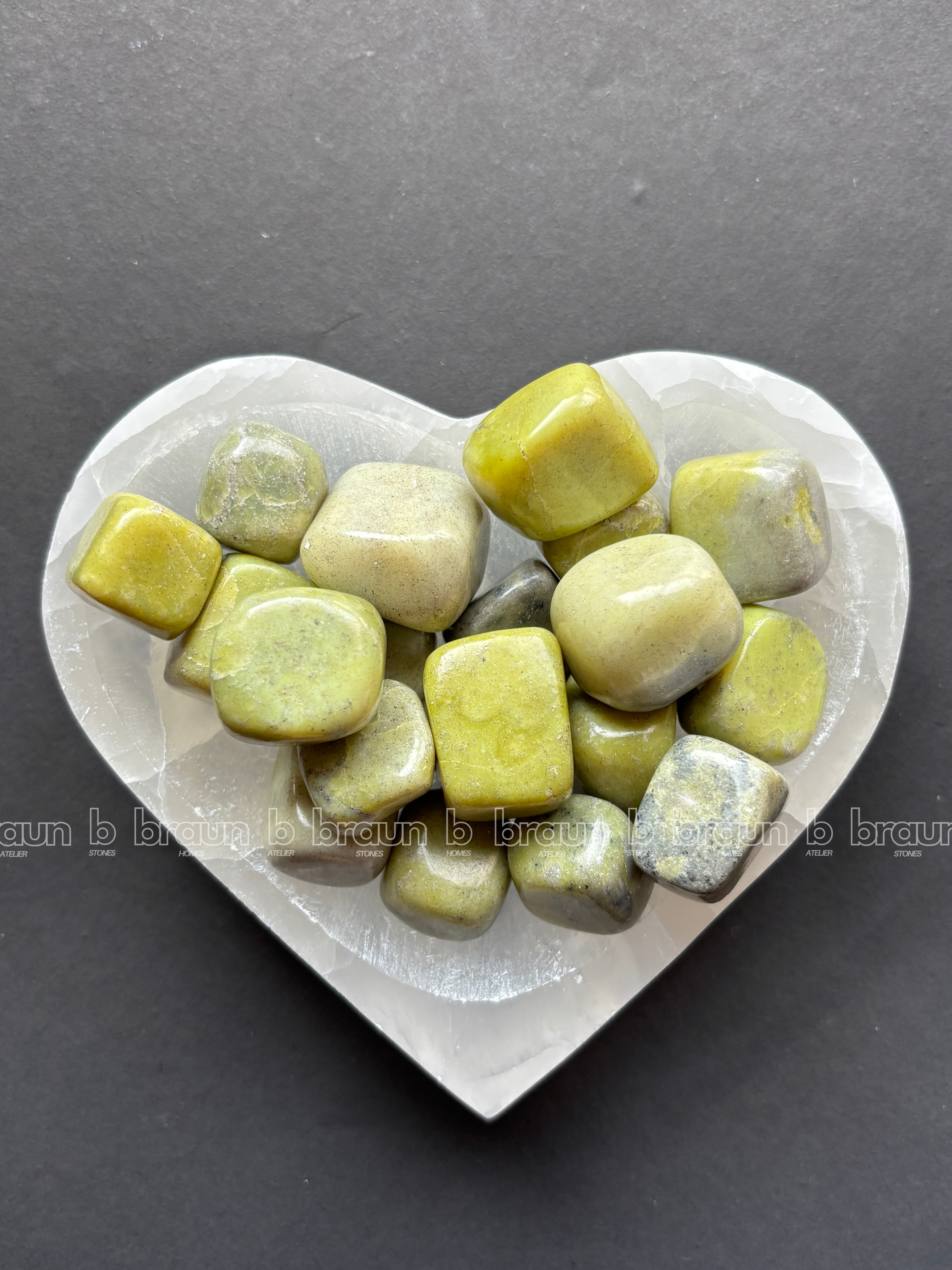 NaturalSerpertine tumbled crystals by Braun Homes √ê polished healing stones for meditation, Reiki, chakra balancing, anxiety relief, and spiritual energy protection in deep purple hues