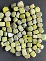 NaturalSerpertine tumbled crystals by Braun Homes √ê polished healing stones for meditation, Reiki, chakra balancing, anxiety relief, and spiritual energy protection in deep purple hues