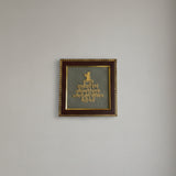 Pyrite Stone Vastu Frame | Krishna Maha Mantra | Wall Decor for Wealth, Peace & Protection