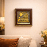 Pyrite Stone Vastu Frame | Shree Kuber Mantra | Wall Decor for Wealth, Prosperity & Protection