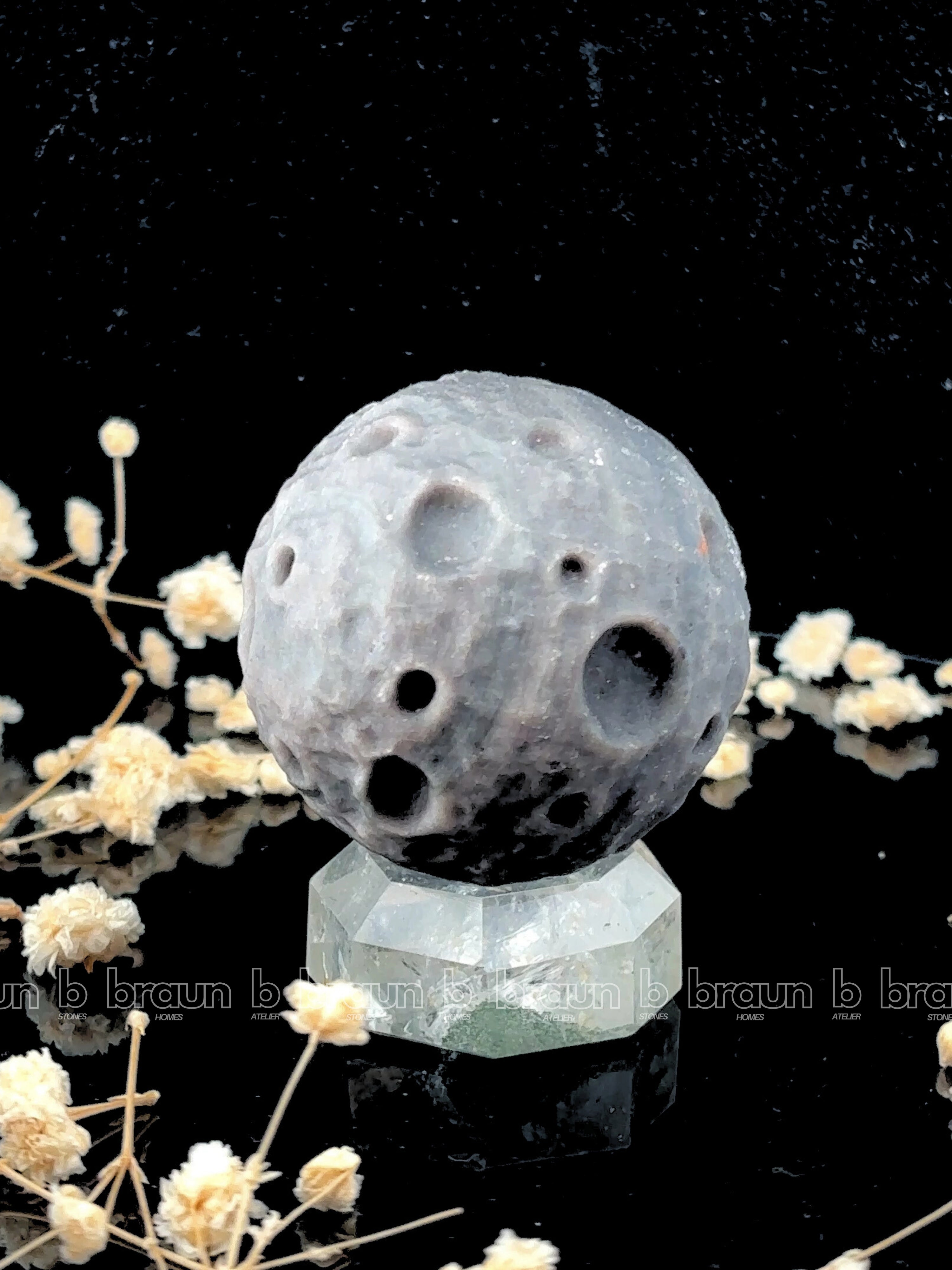 Silver obsidian Sphere