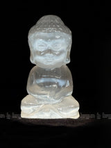 Selenite Sitting Buddha Xlarge
