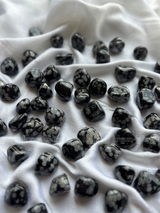NaturalSnowflake Obsidian tumbled crystals by Braun Homes √ê polished healing stones for meditation, Reiki, chakra balancing, anxiety relief, and spiritual energy protection in deep purple hues