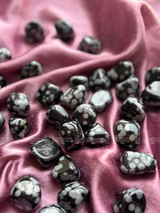 NaturalSnowflake Obsidian tumbled crystals by Braun Homes √ê polished healing stones for meditation, Reiki, chakra balancing, anxiety relief, and spiritual energy protection in deep purple hues