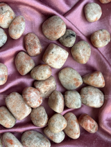 NaturalSunstone tumbled crystals by Braun Homes √ê polished healing stones for meditation, Reiki, chakra balancing, anxiety relief, and spiritual energy protection in deep purple hues