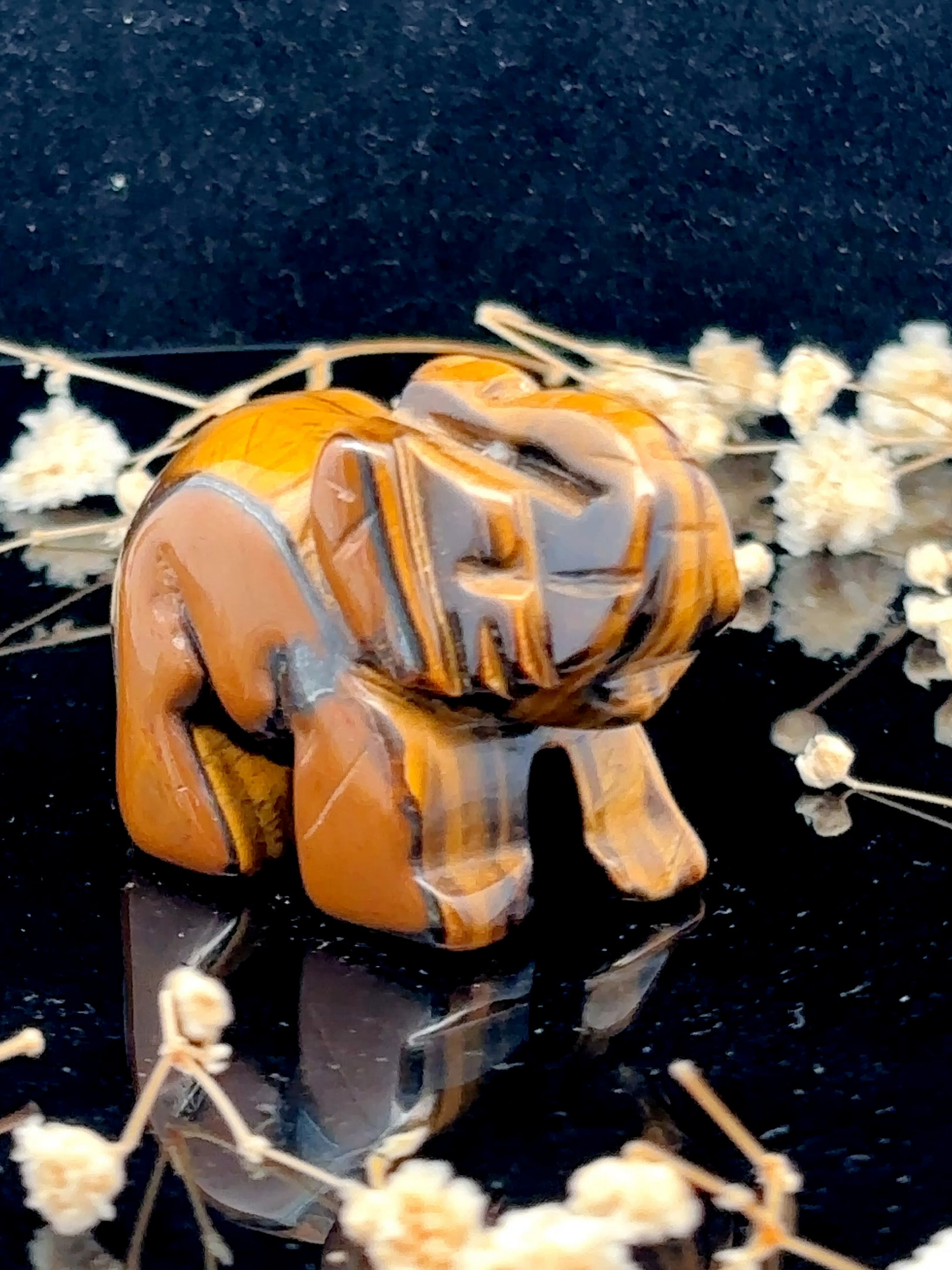 Tiger Eye Elephant Xsmall