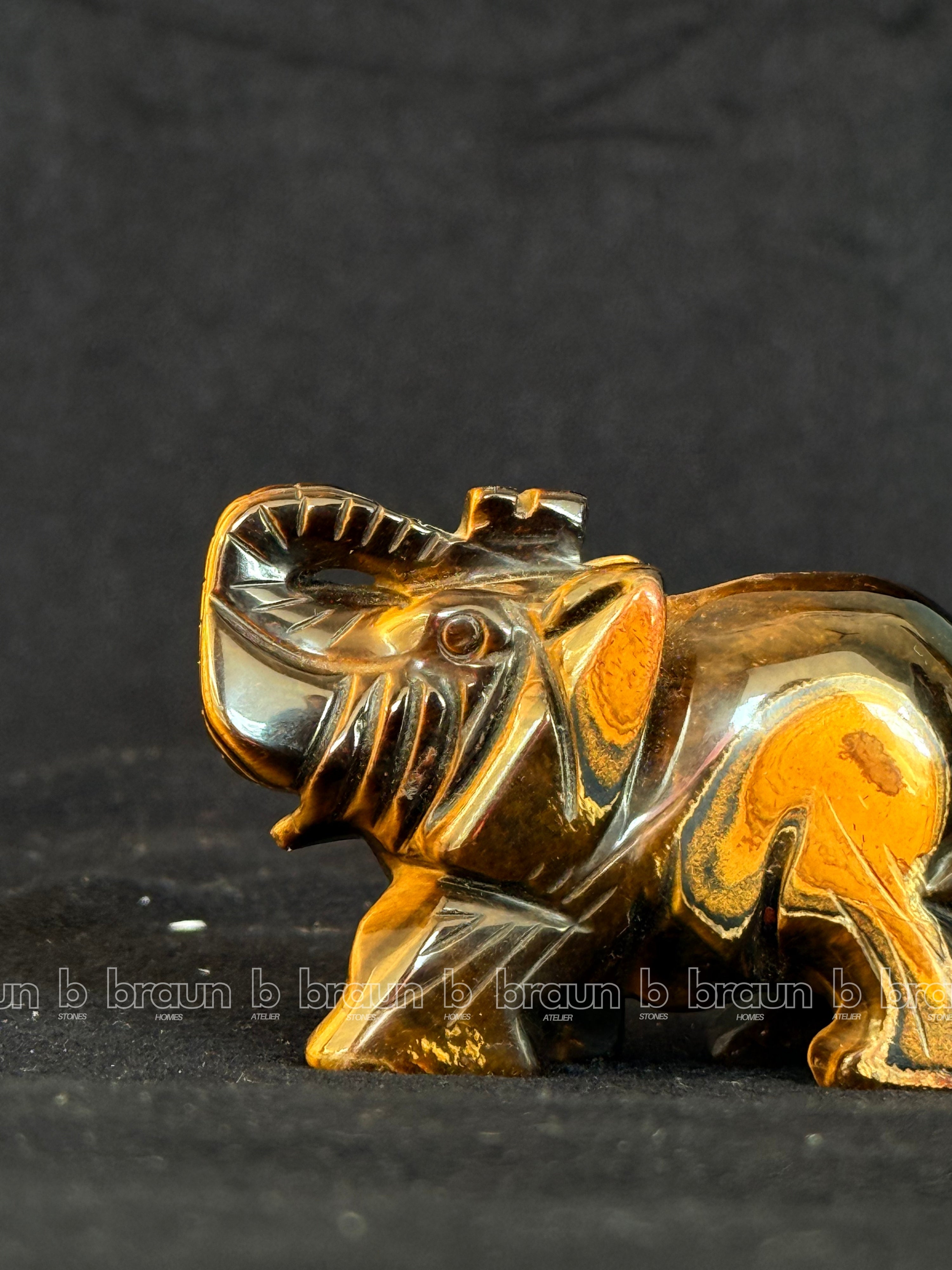 Tiger Eye Elephant Large