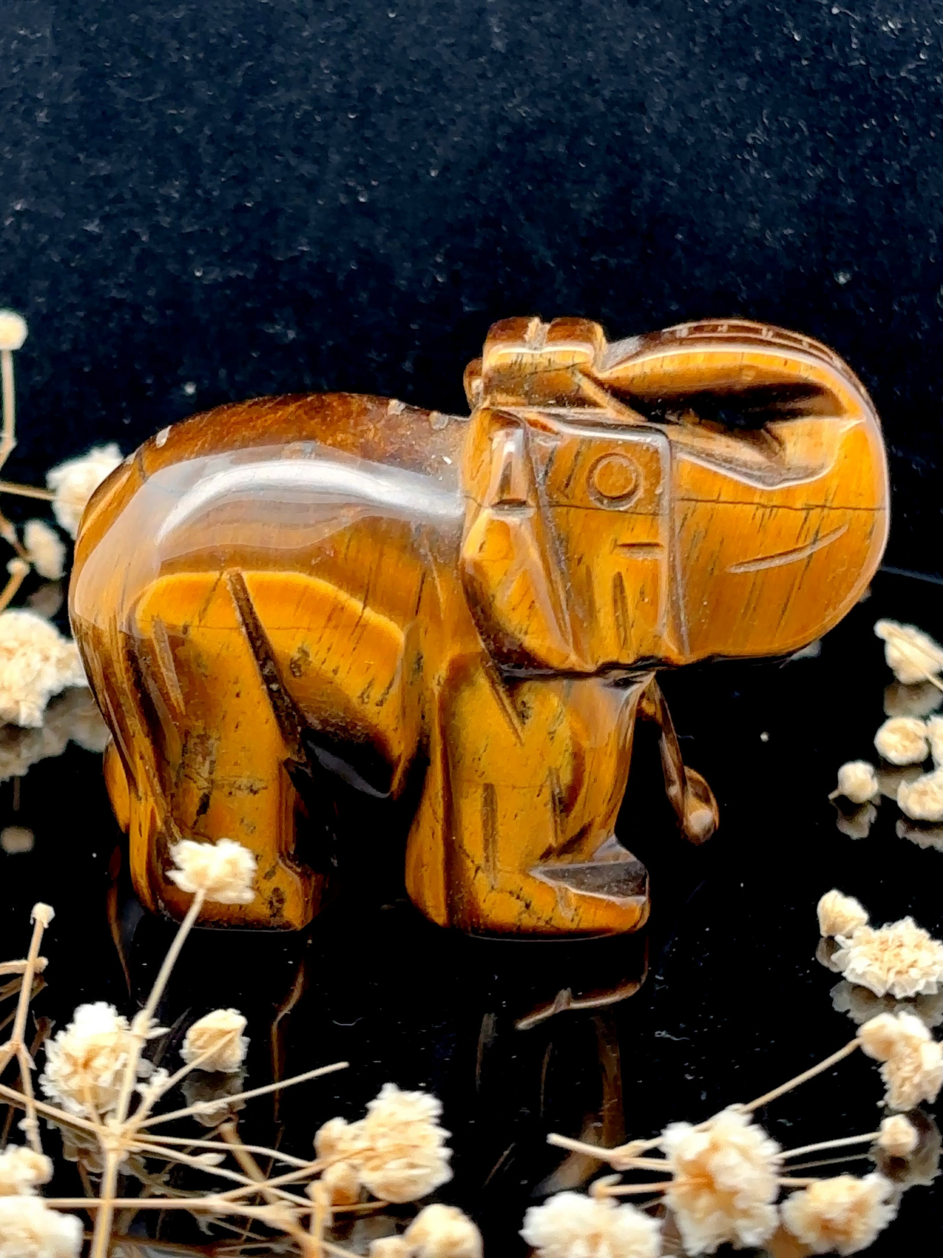 Tiger Eye Elephant Medium