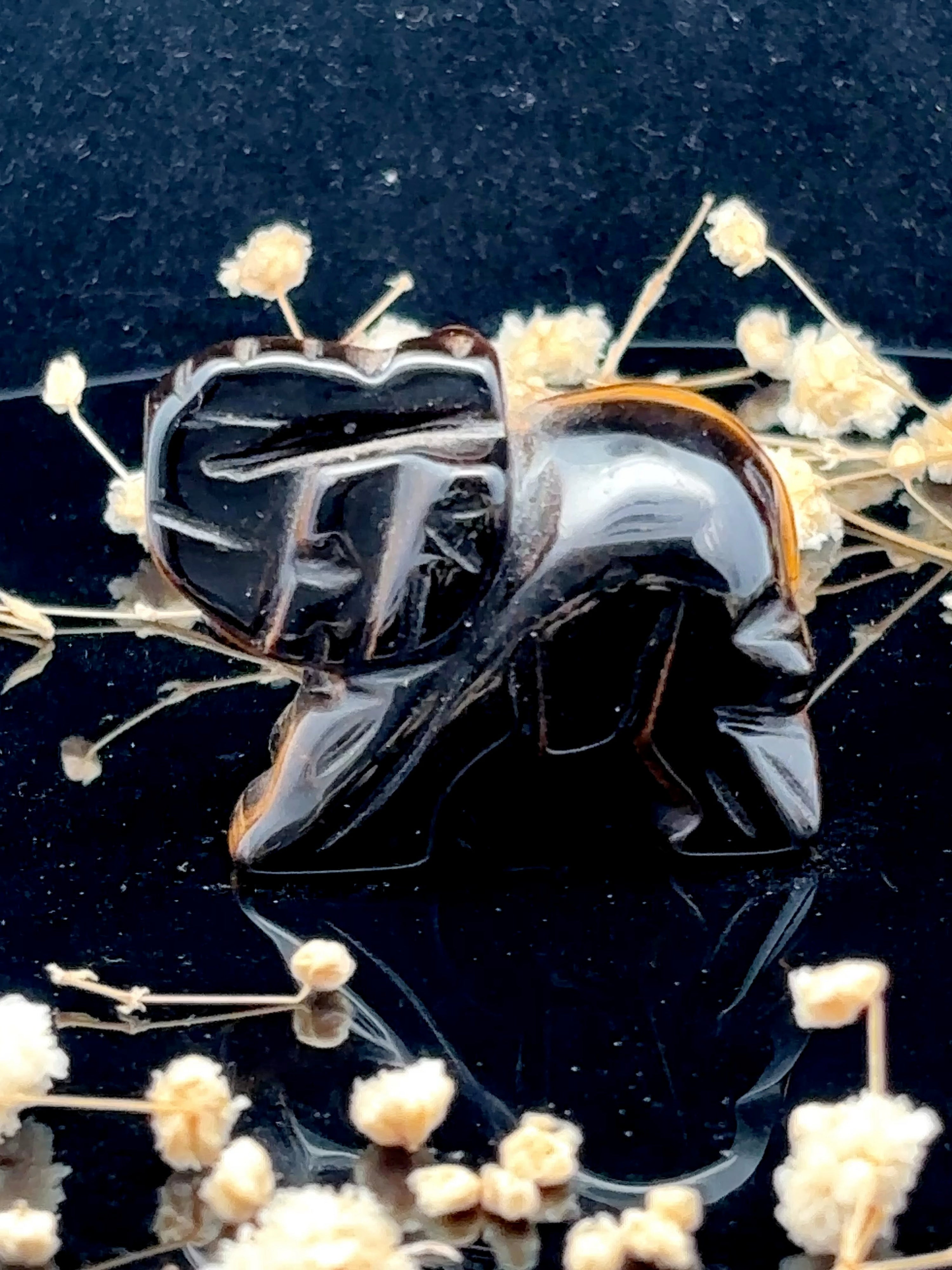 Tiger Eye Elephant Xsmall