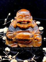 Tiger Eye Laughing Buddha Medium