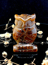 Tiger eye Owl Sculpture 