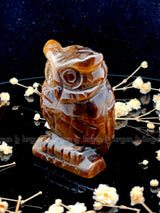 Tiger eye Owl Sculpture 