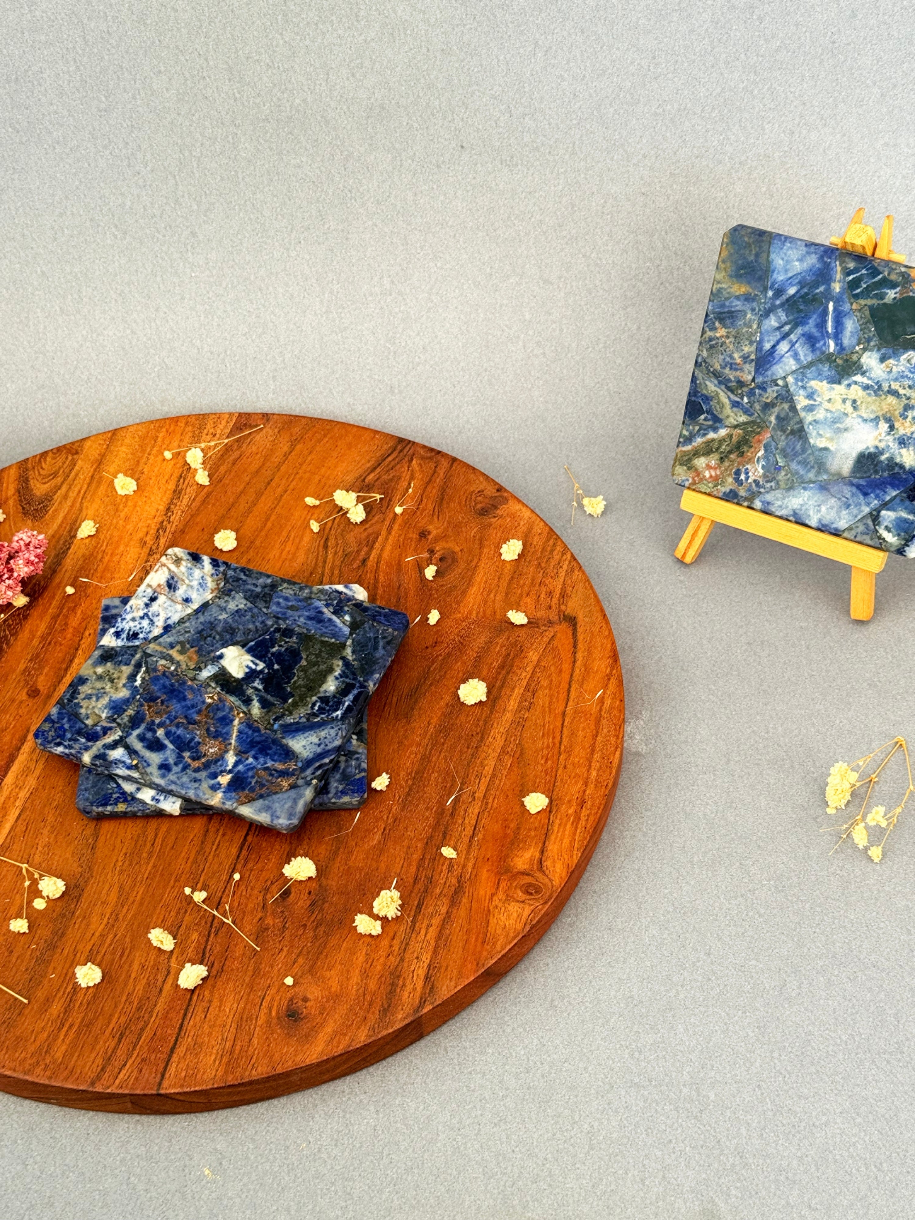 Sodalite Square Coasters