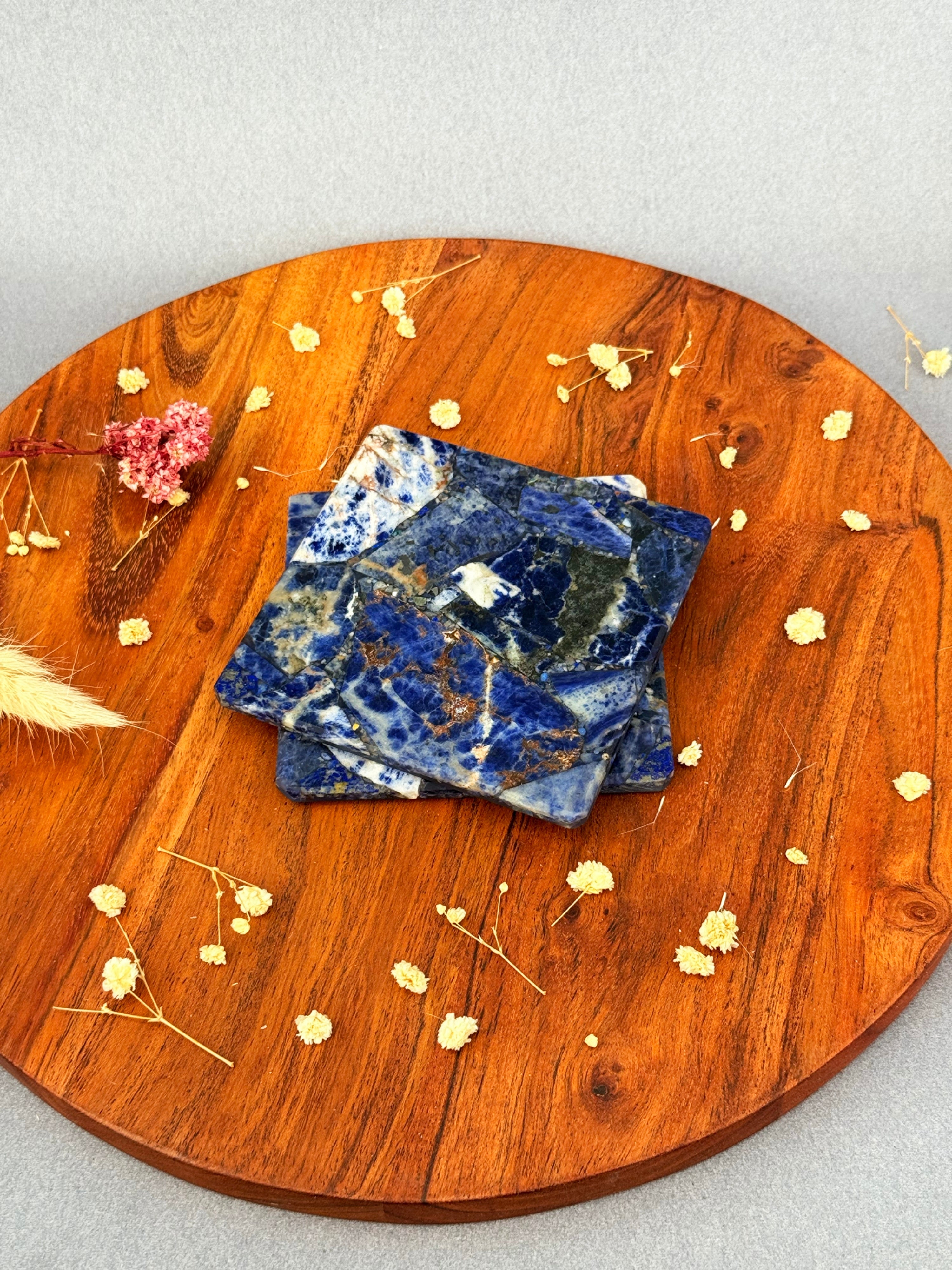 Sodalite Square Coasters