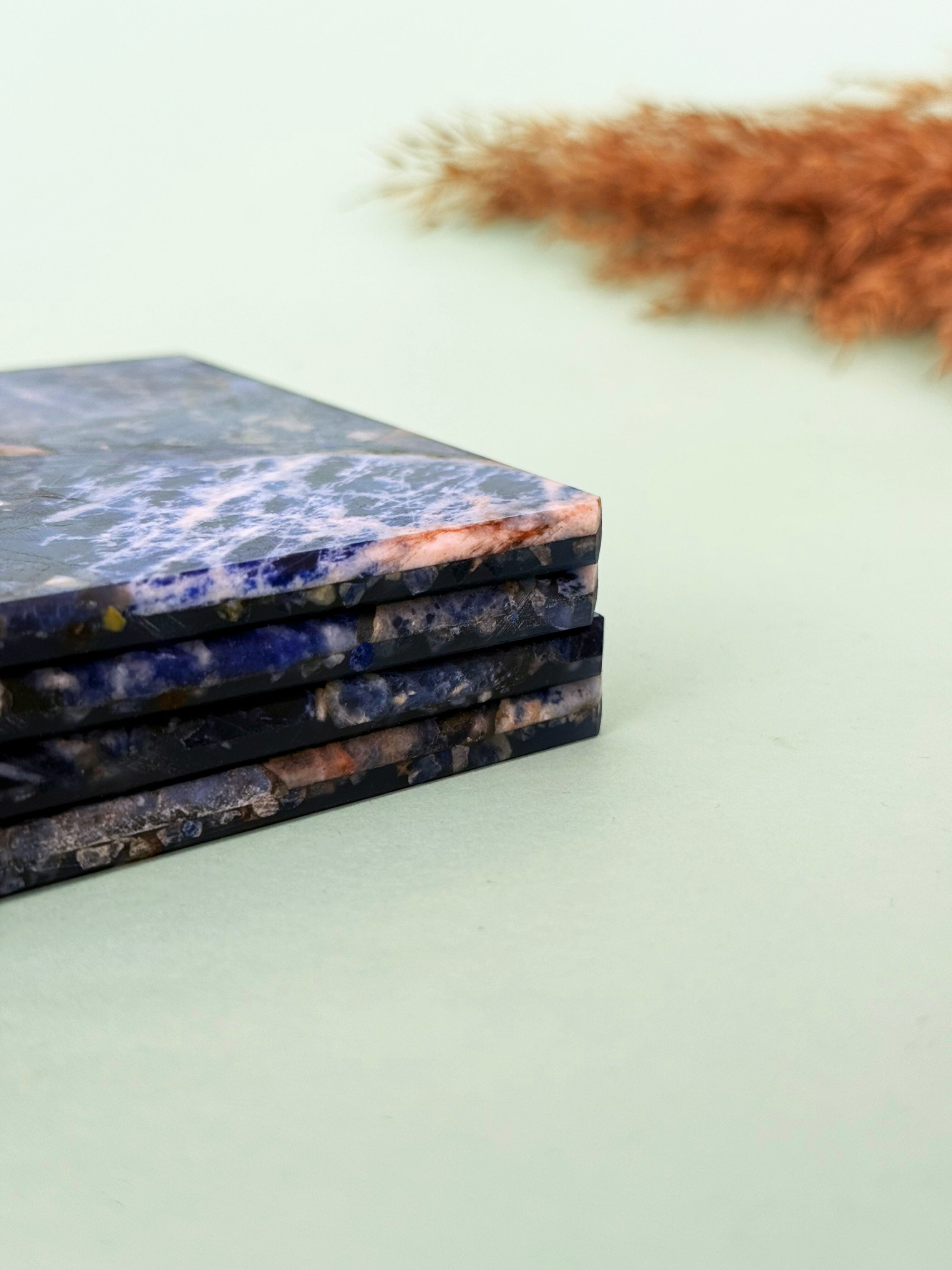 Sodalite Square Coasters