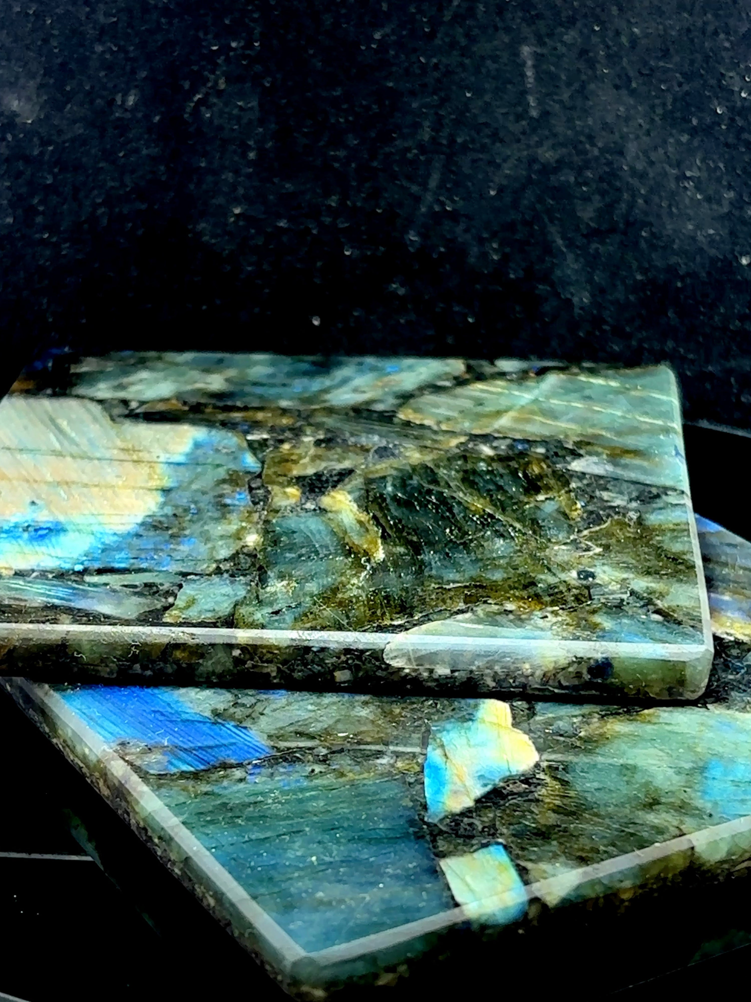 Labradorite Square Coasters
