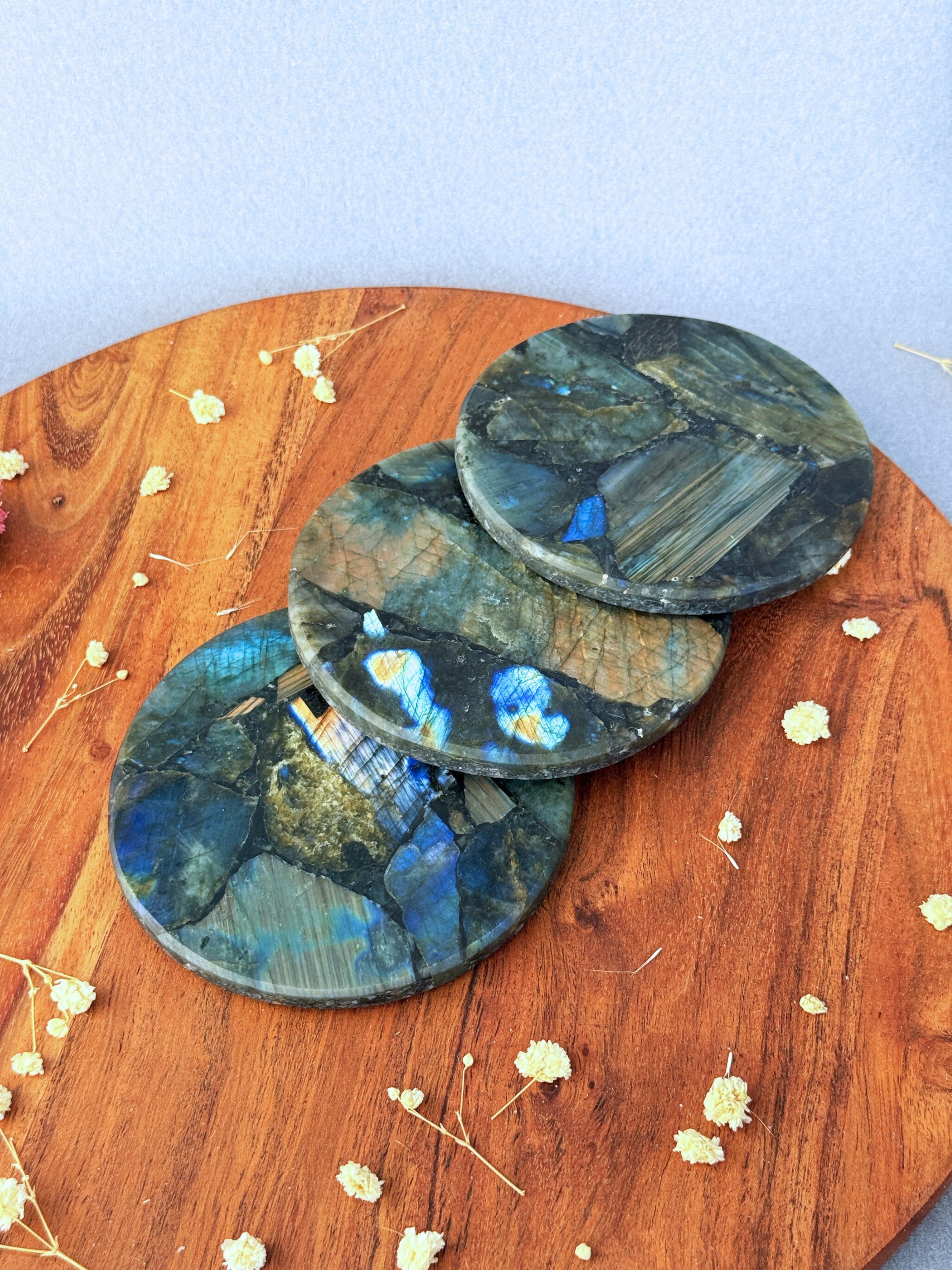 Labradorite Round Coasters