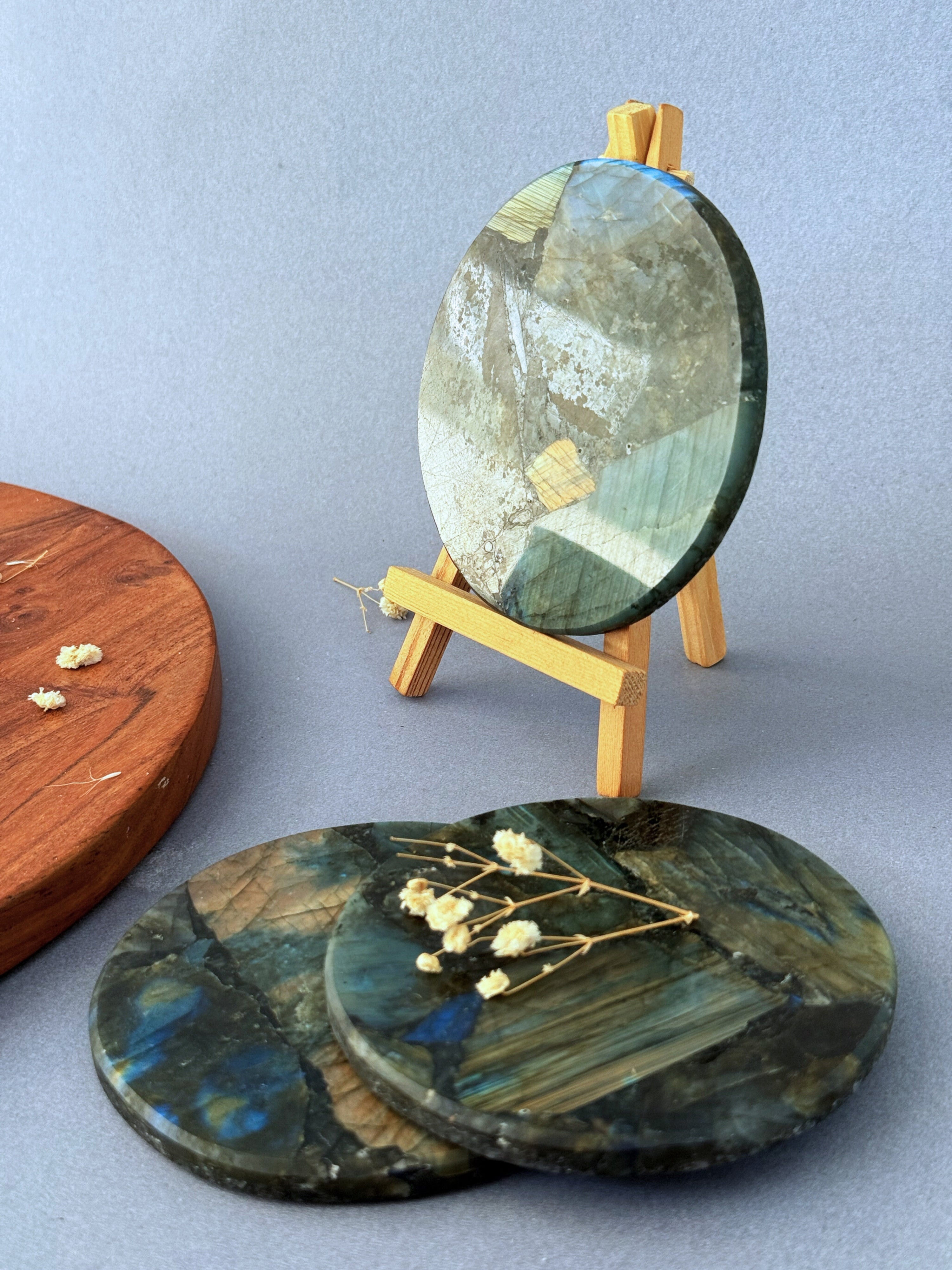 Labradorite Round Coasters