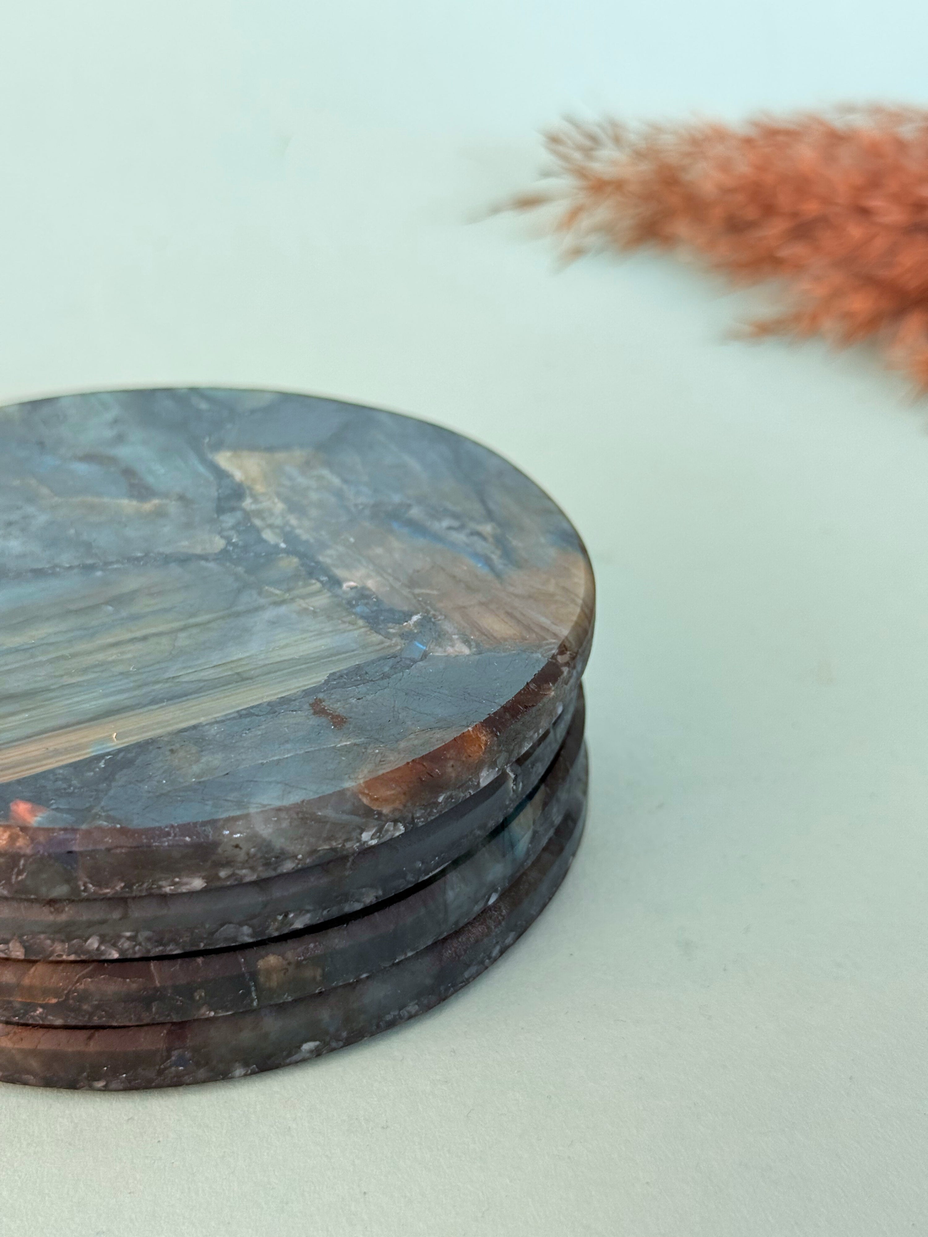 Labradorite Round Coasters