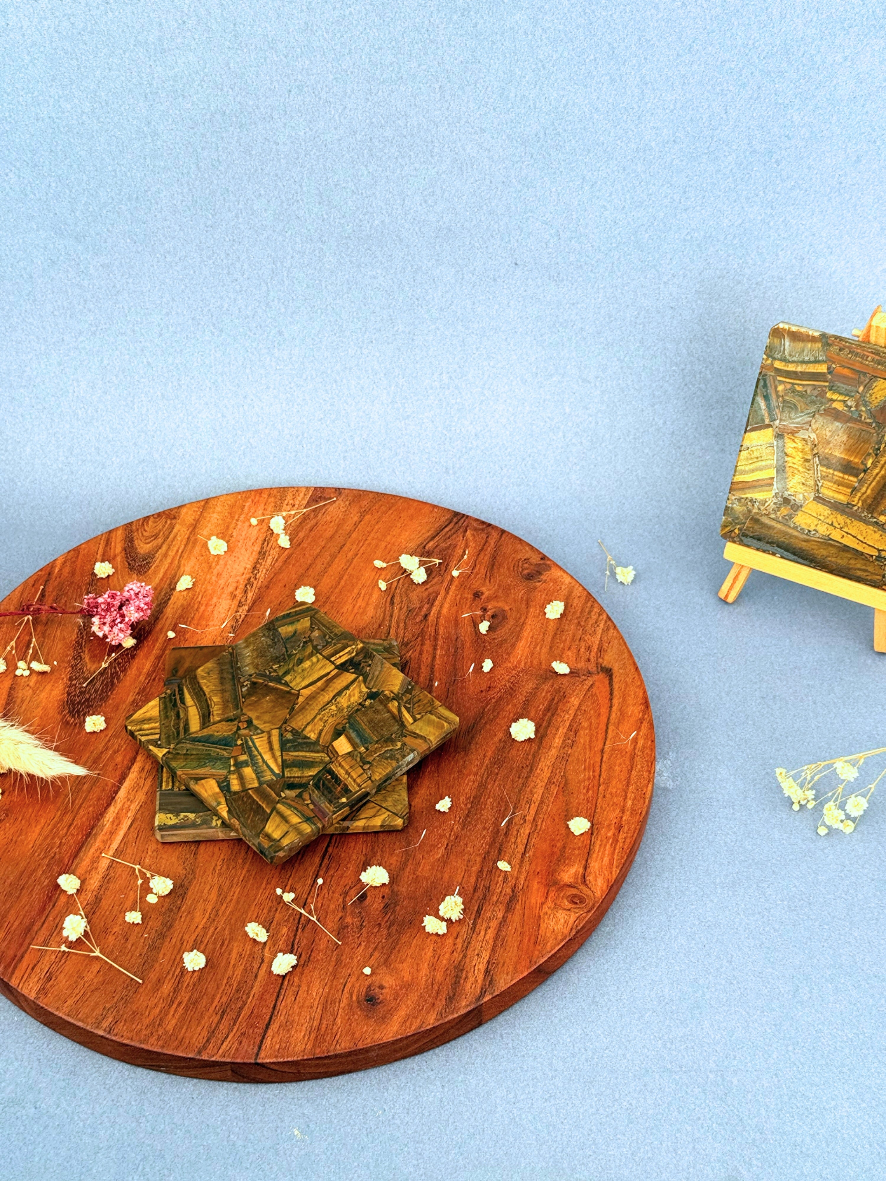 Tiger Eye Square Coasters