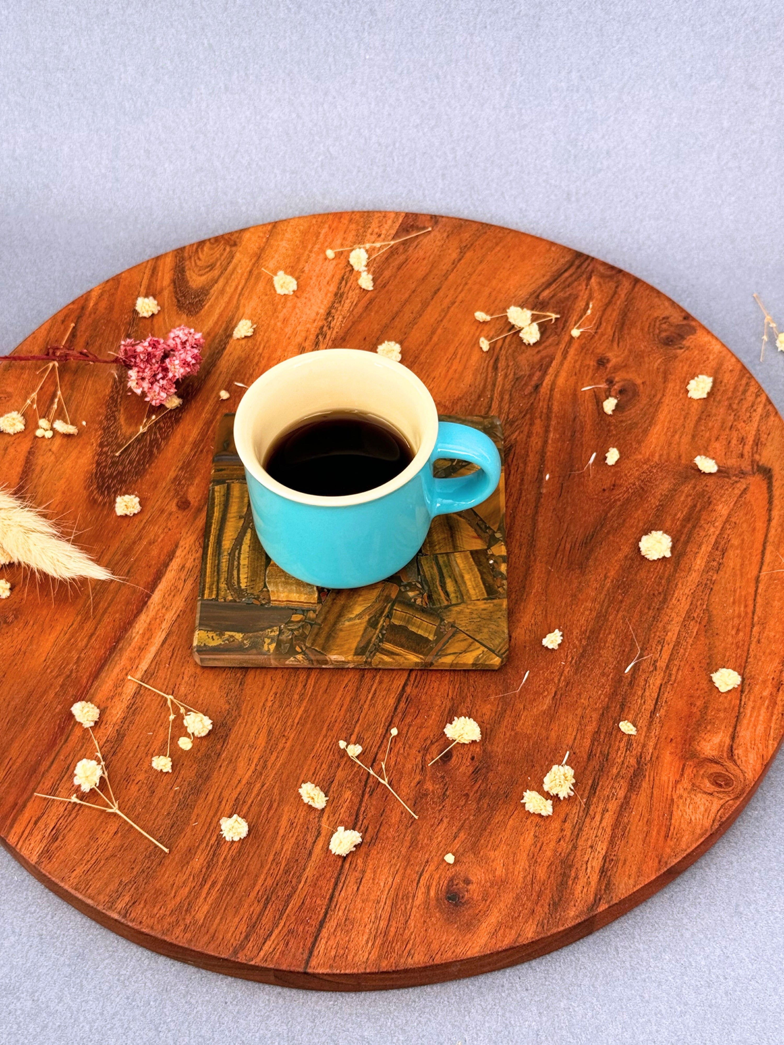 Tiger Eye Square Coasters