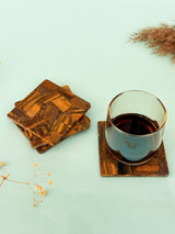 Tiger Eye Square Coasters