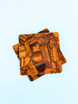 Tiger Eye Square Coasters