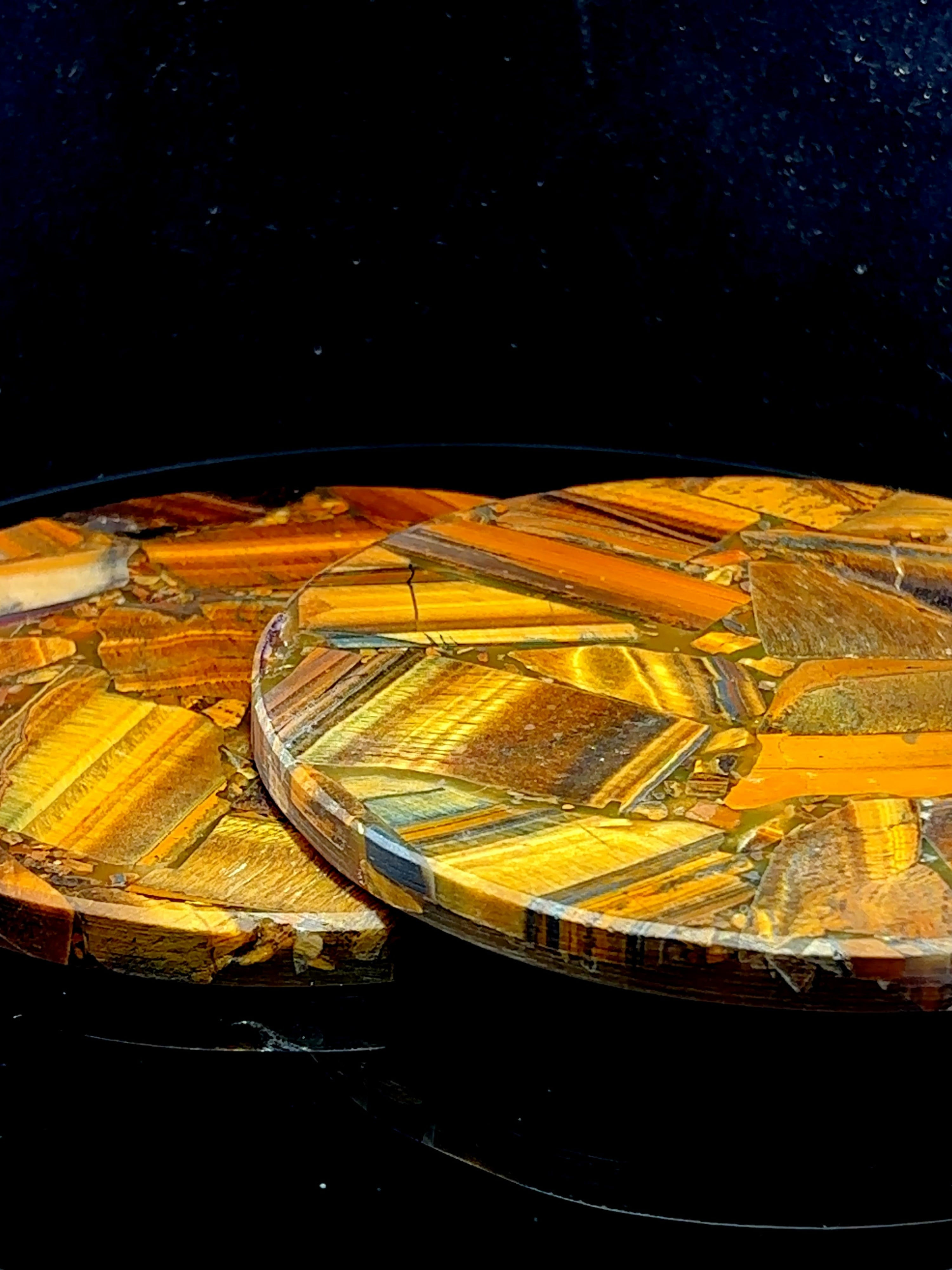 Tiger Eye Round Coasters