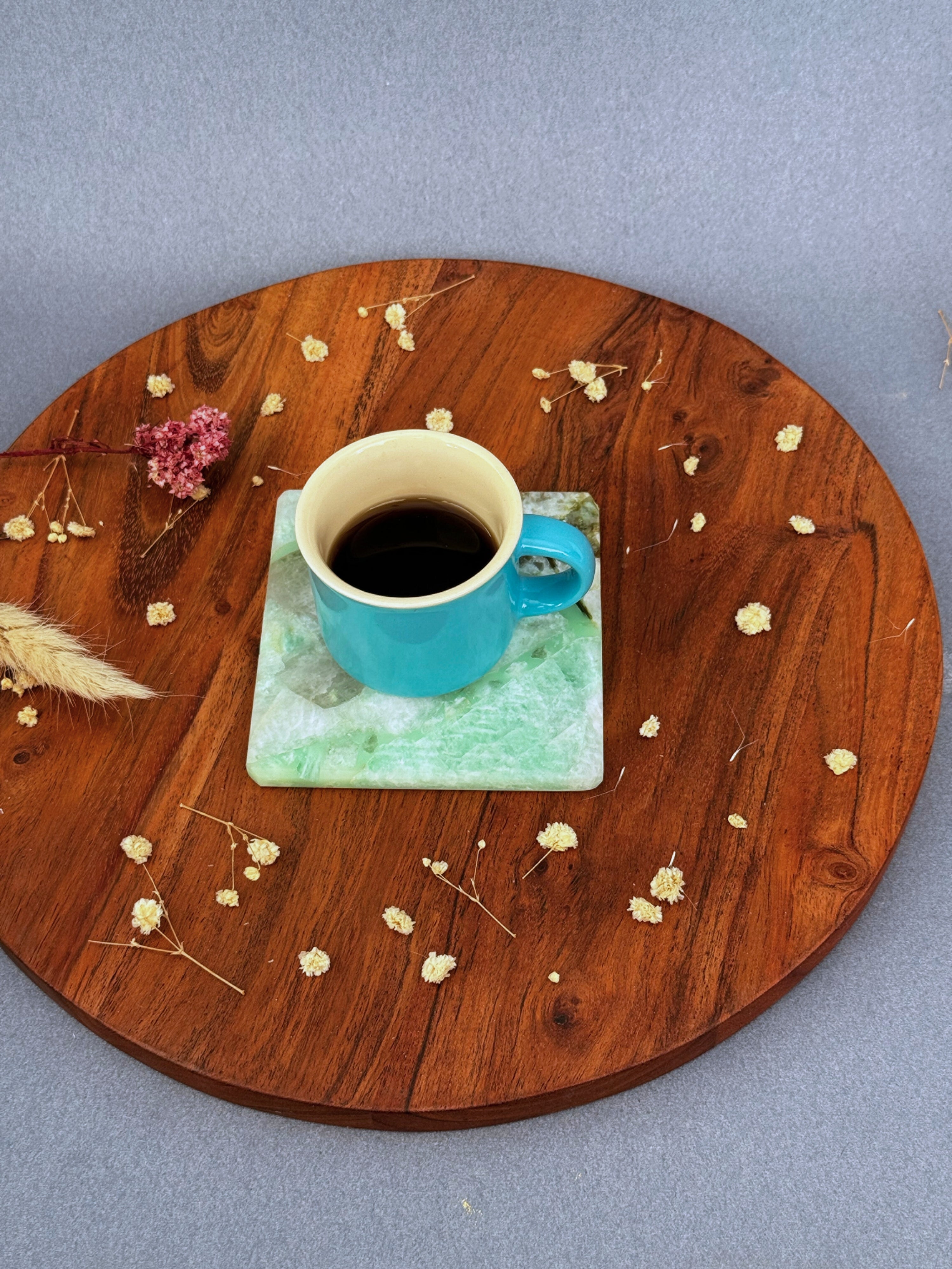 Amazonite Square Coasters