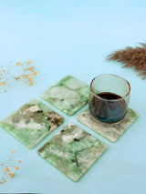 Amazonite Square Coasters