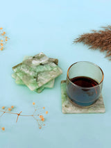 Amazonite Square Coasters