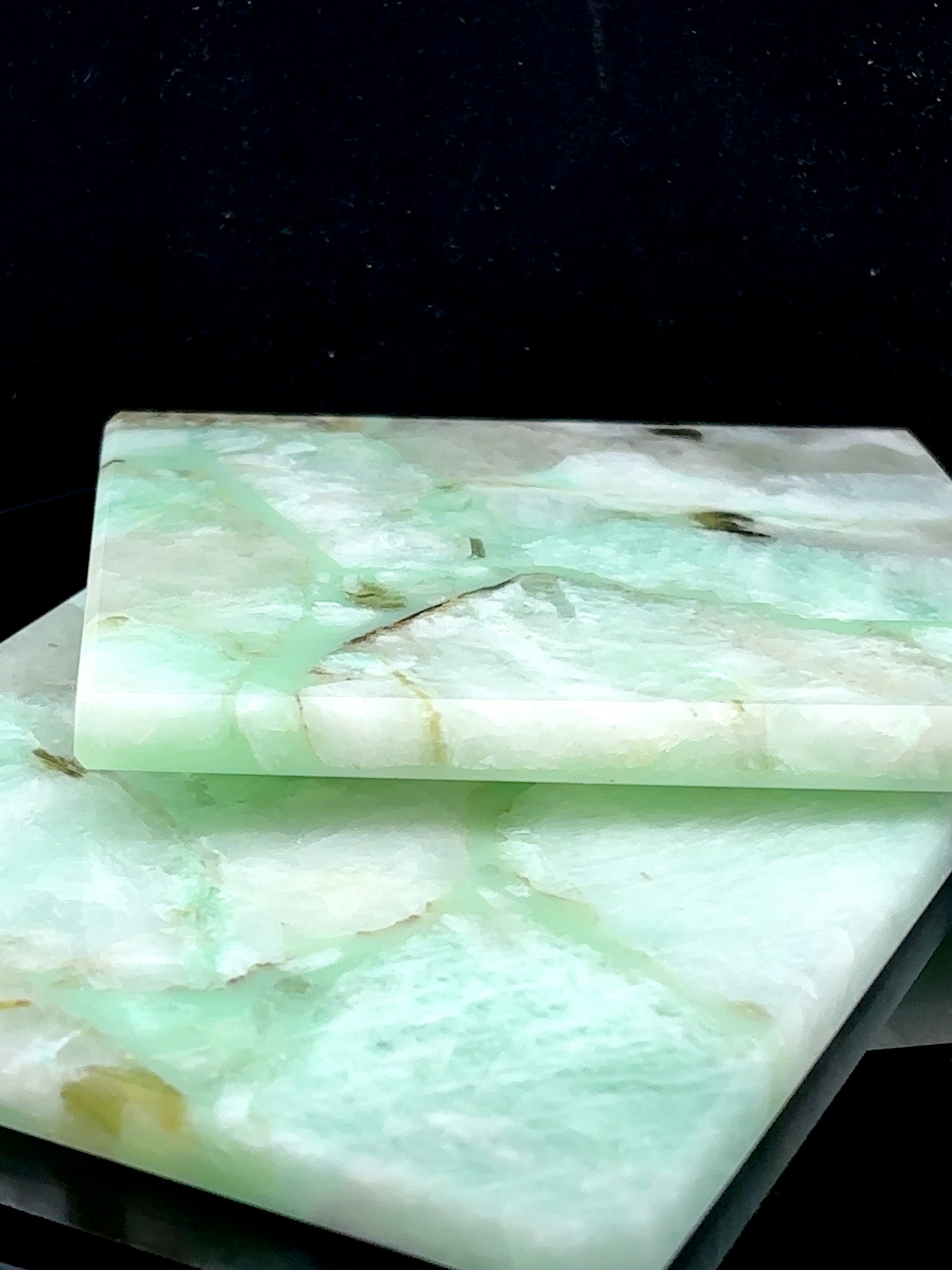 Amazonite Square Coasters