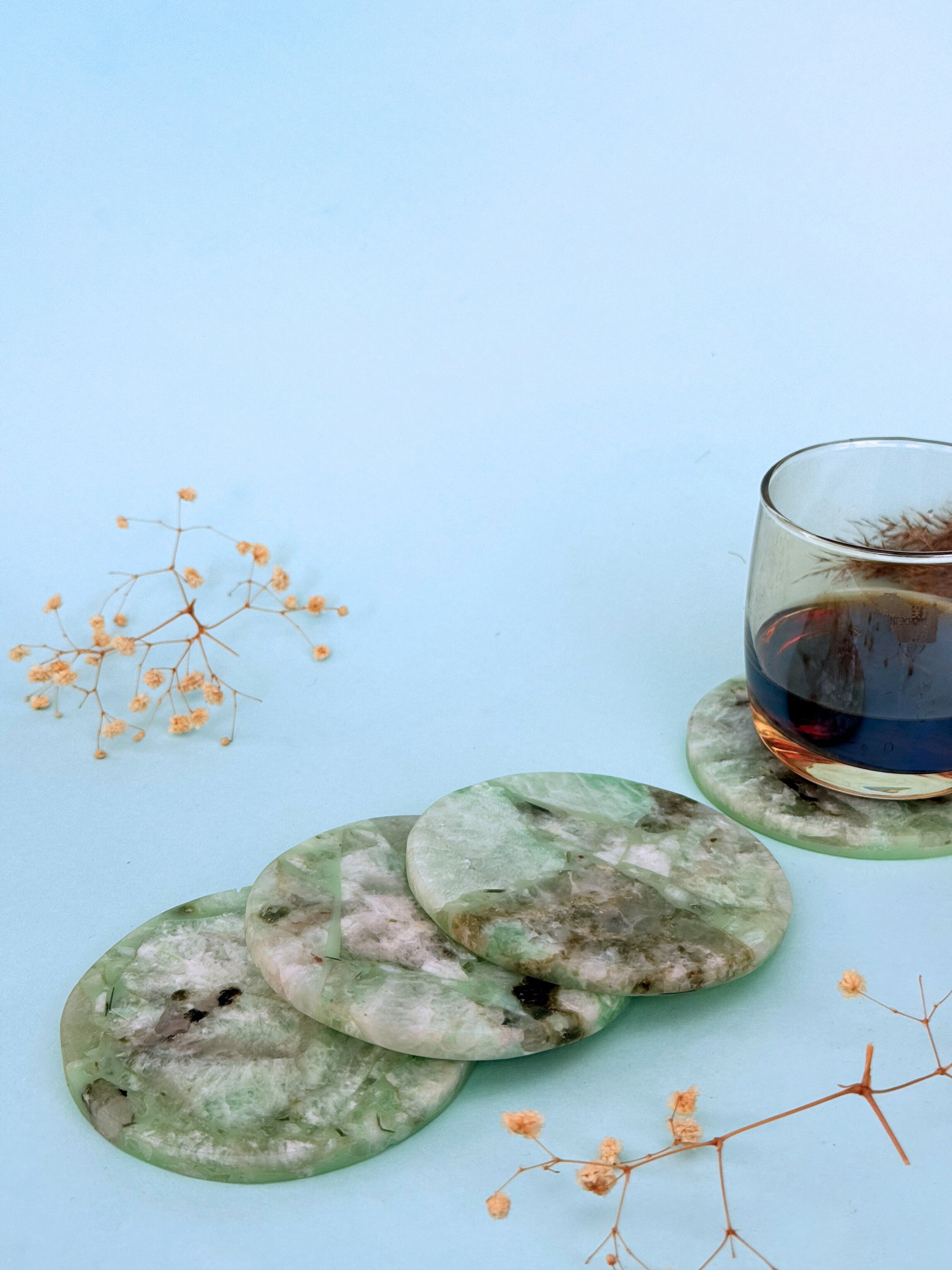 Amazonite Round Coasters