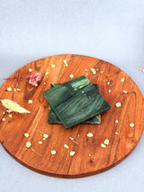 Green Mica Square Coasters
