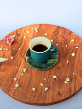 Green Mica Round Coasters
