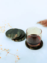 Green Mica Round Coasters