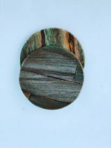 Green Mica Round Coasters