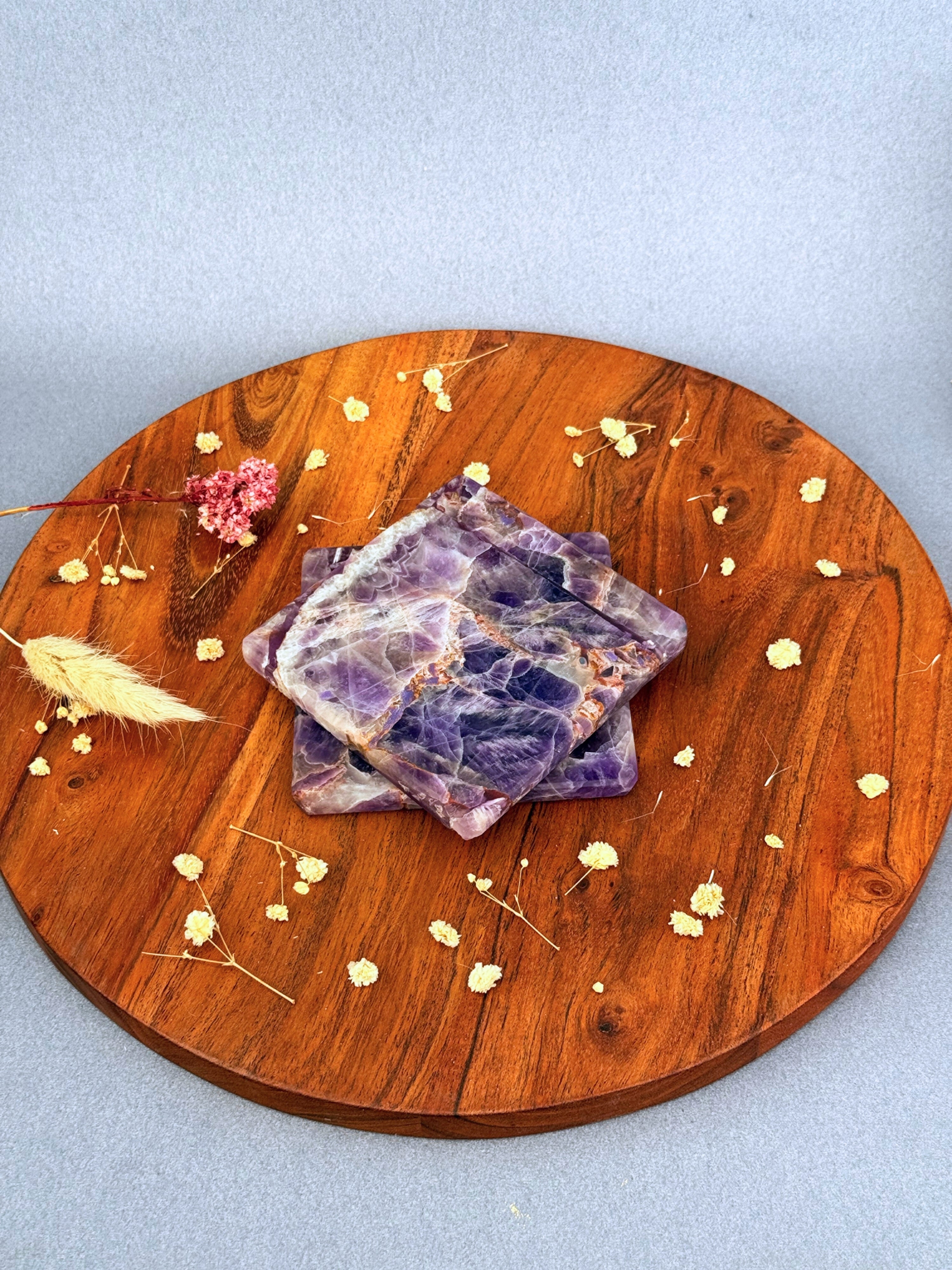 Amethyst Square Coasters