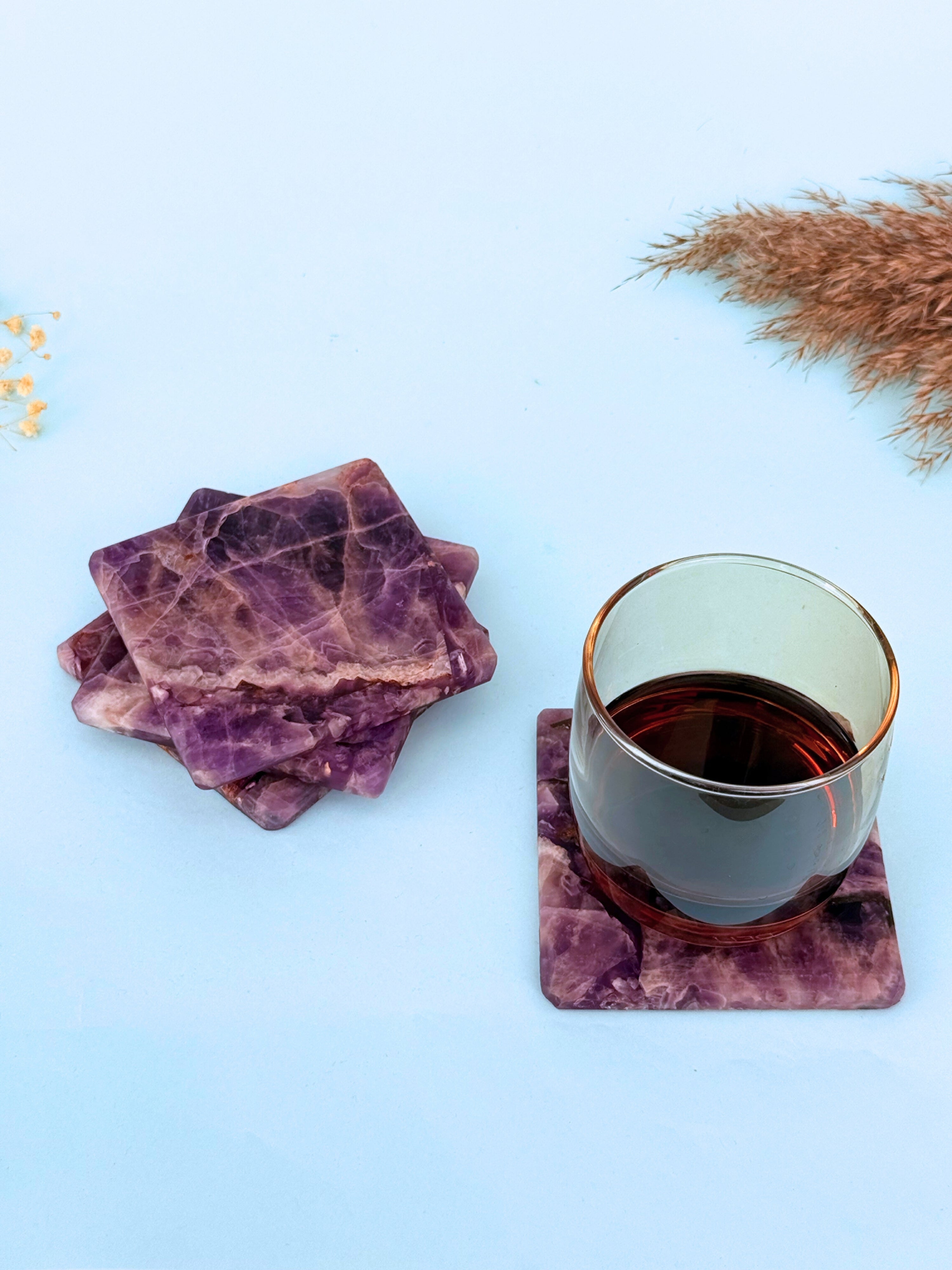 Amethyst Square Coasters