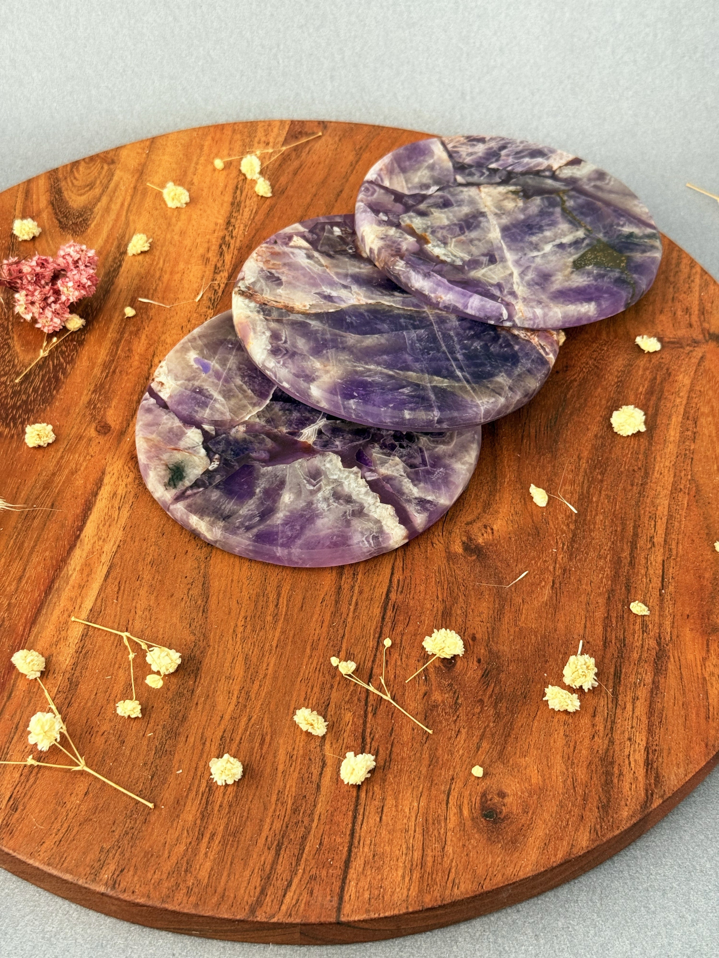 Amethyst Round Coasters