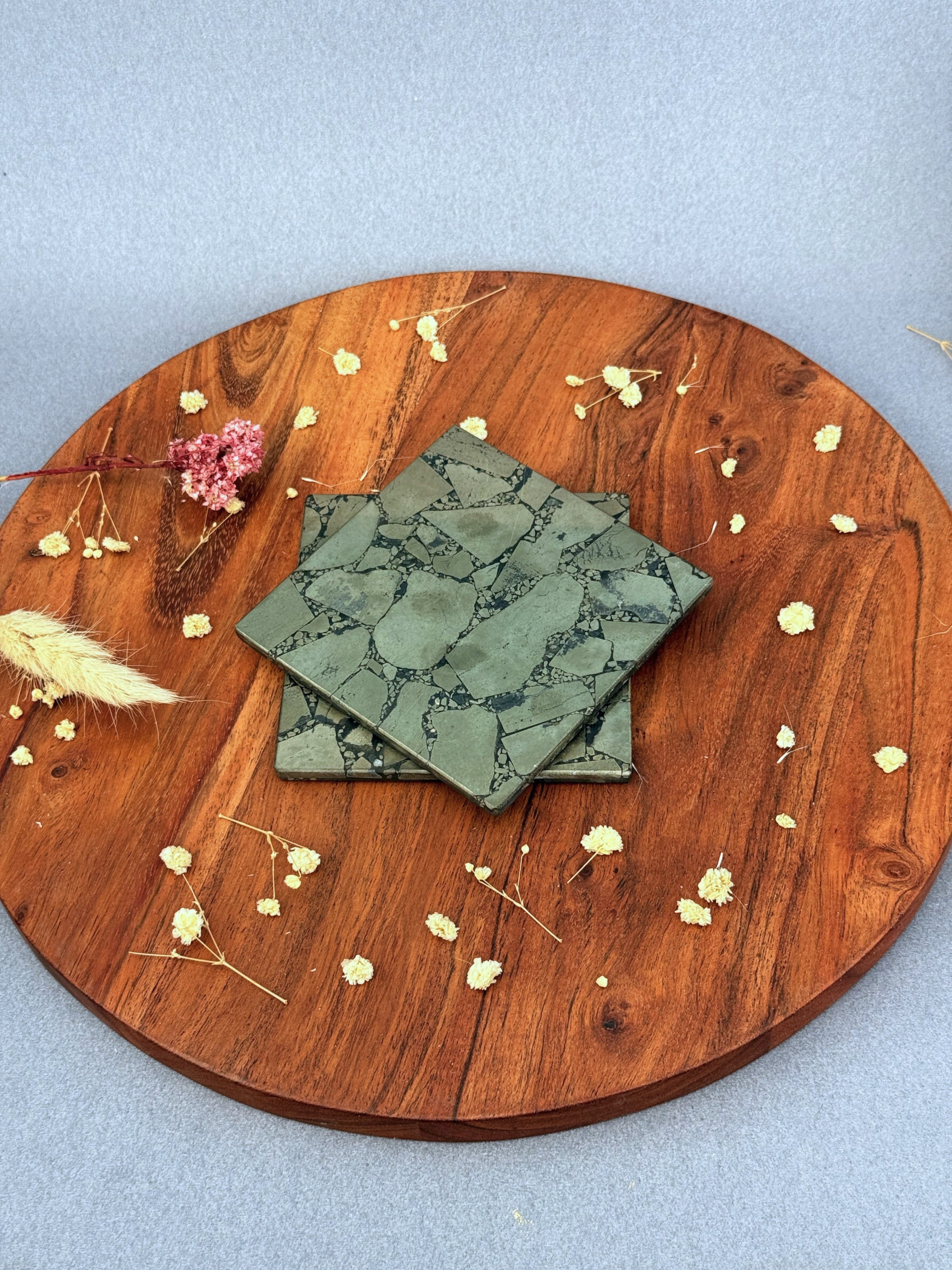 Pyrite Square Coasters