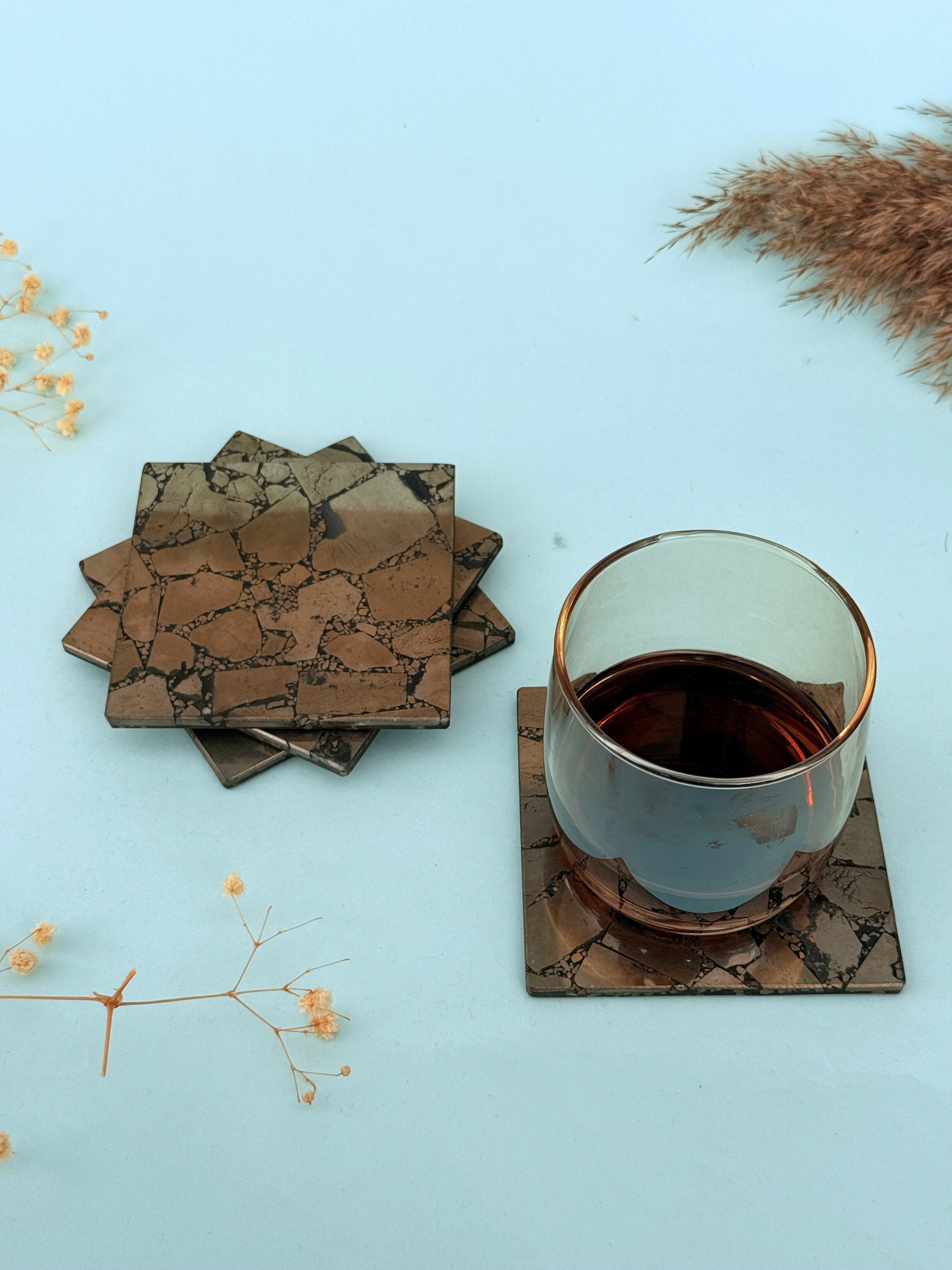 Pyrite Square Coasters