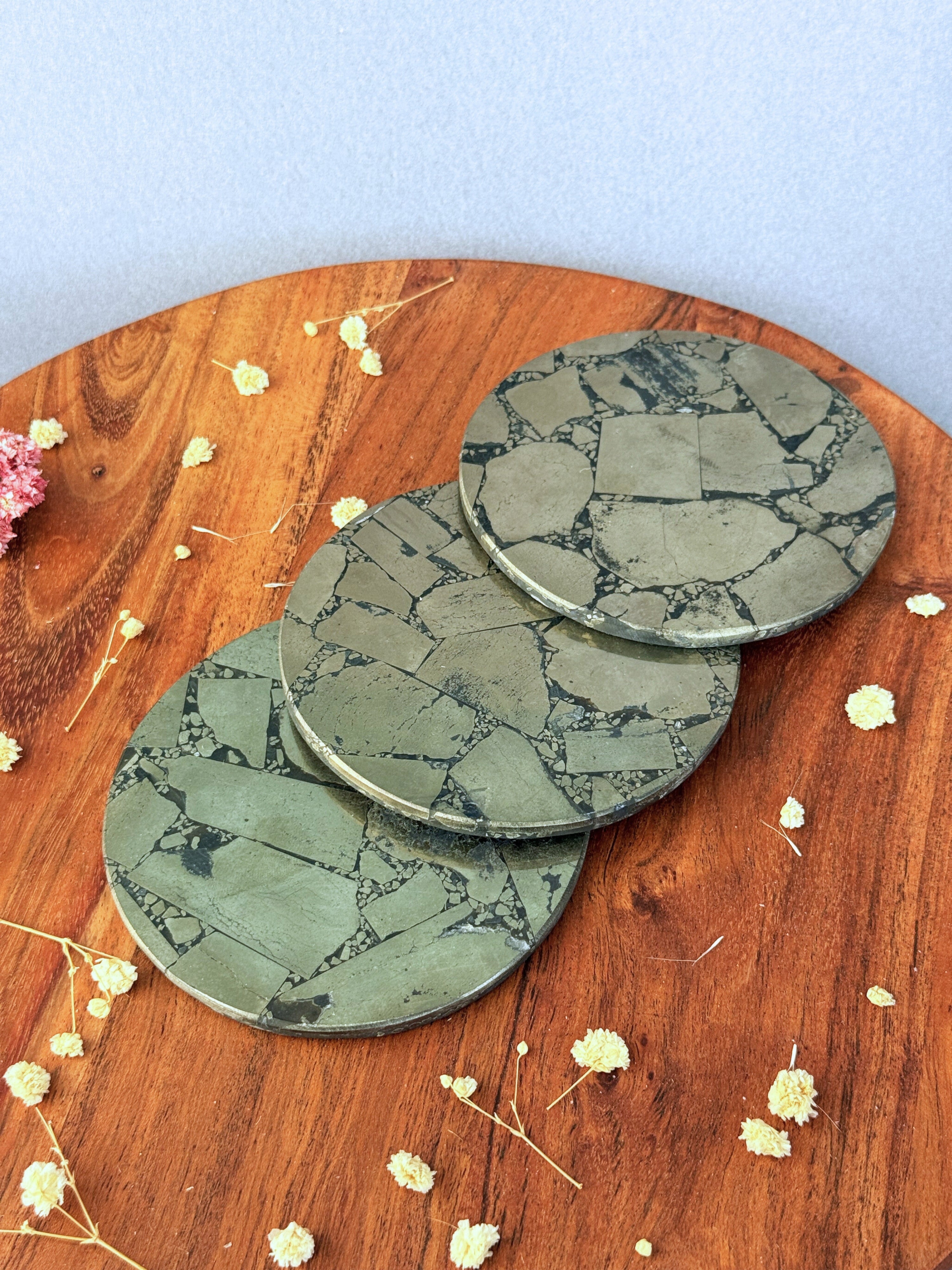 Pyrite Round Coasters