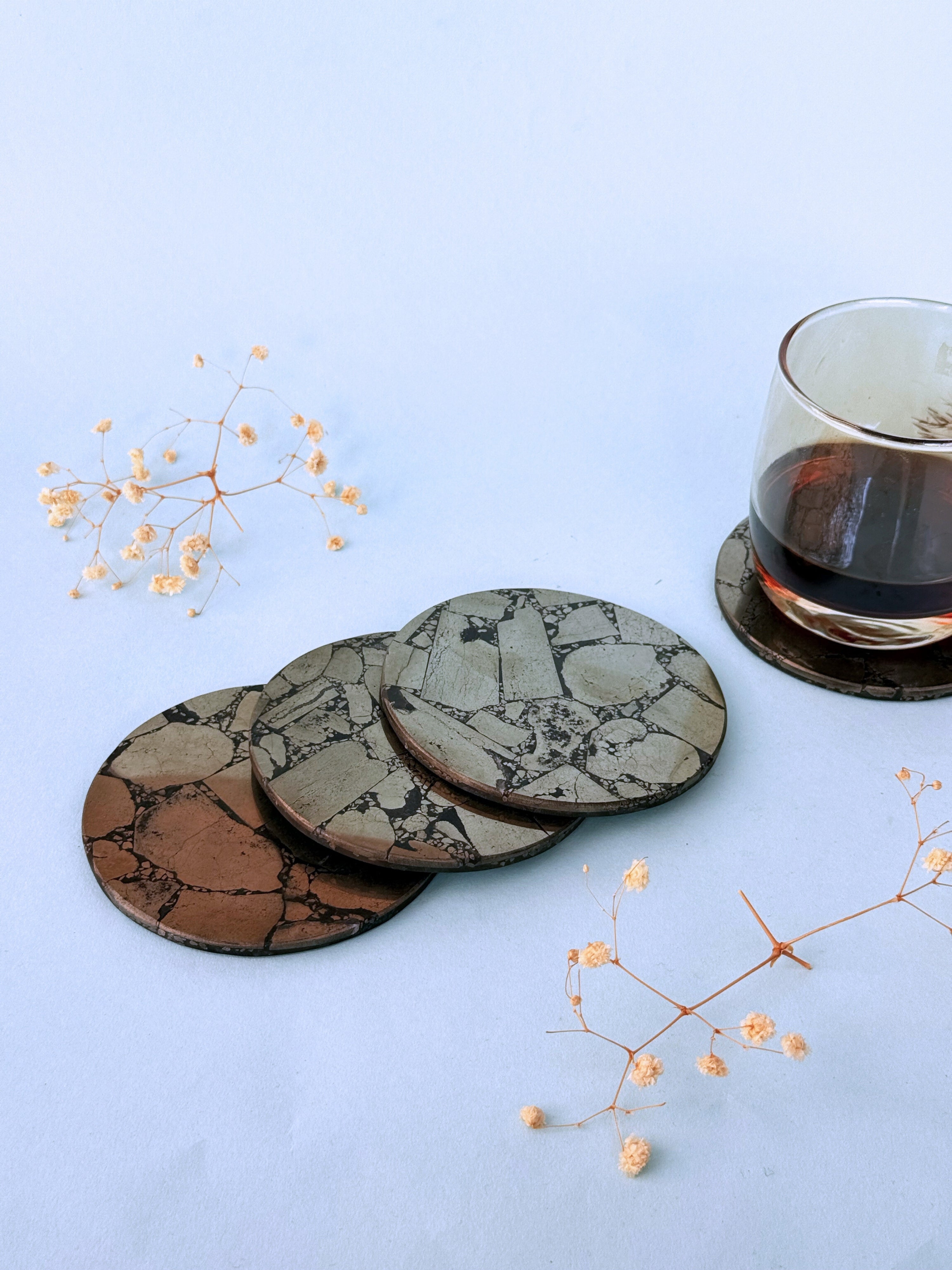 Pyrite Round Coasters