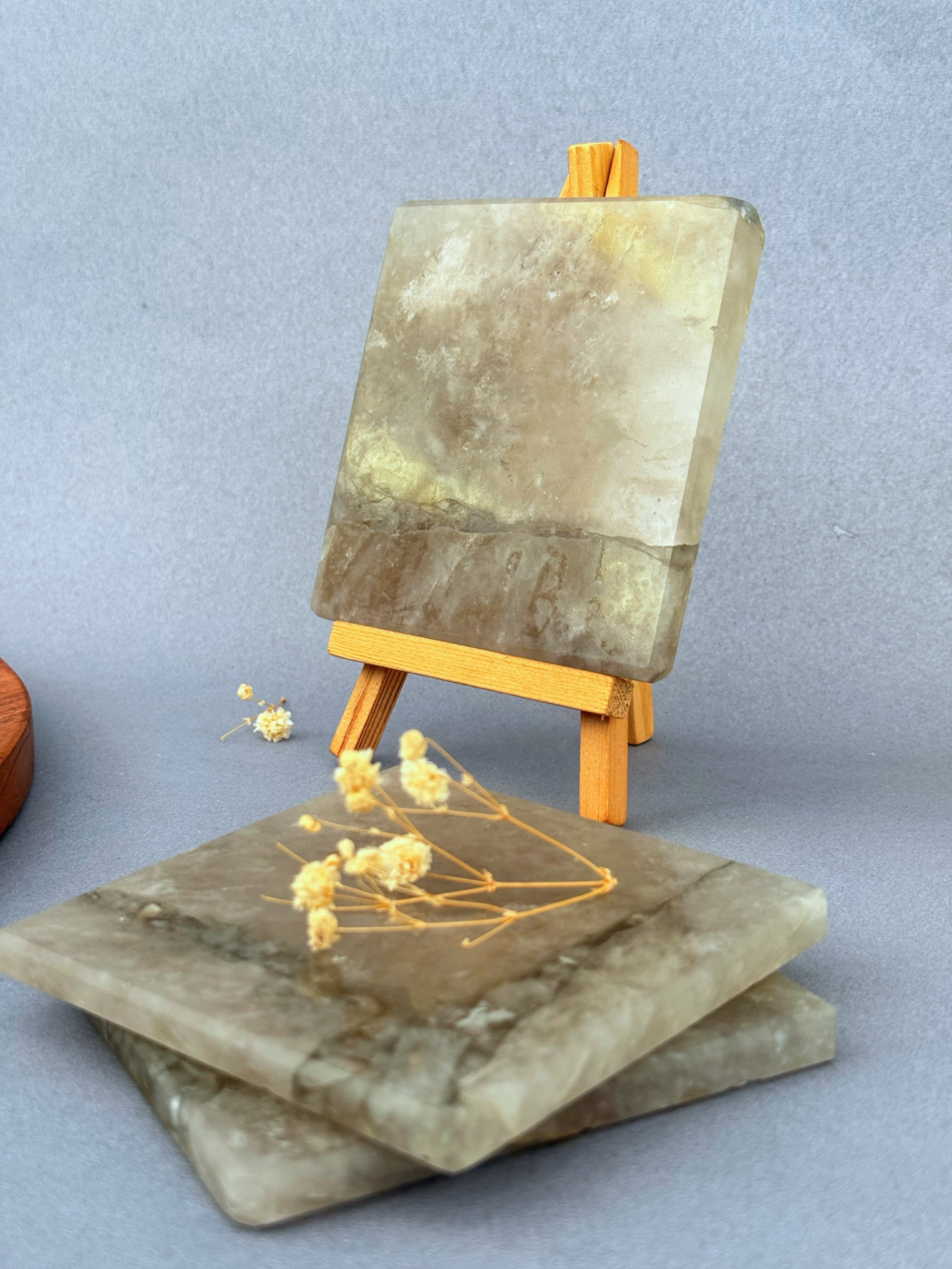 Smokey Quartz Square Coasters