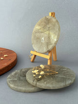 Smokey Quartz Round Coasters