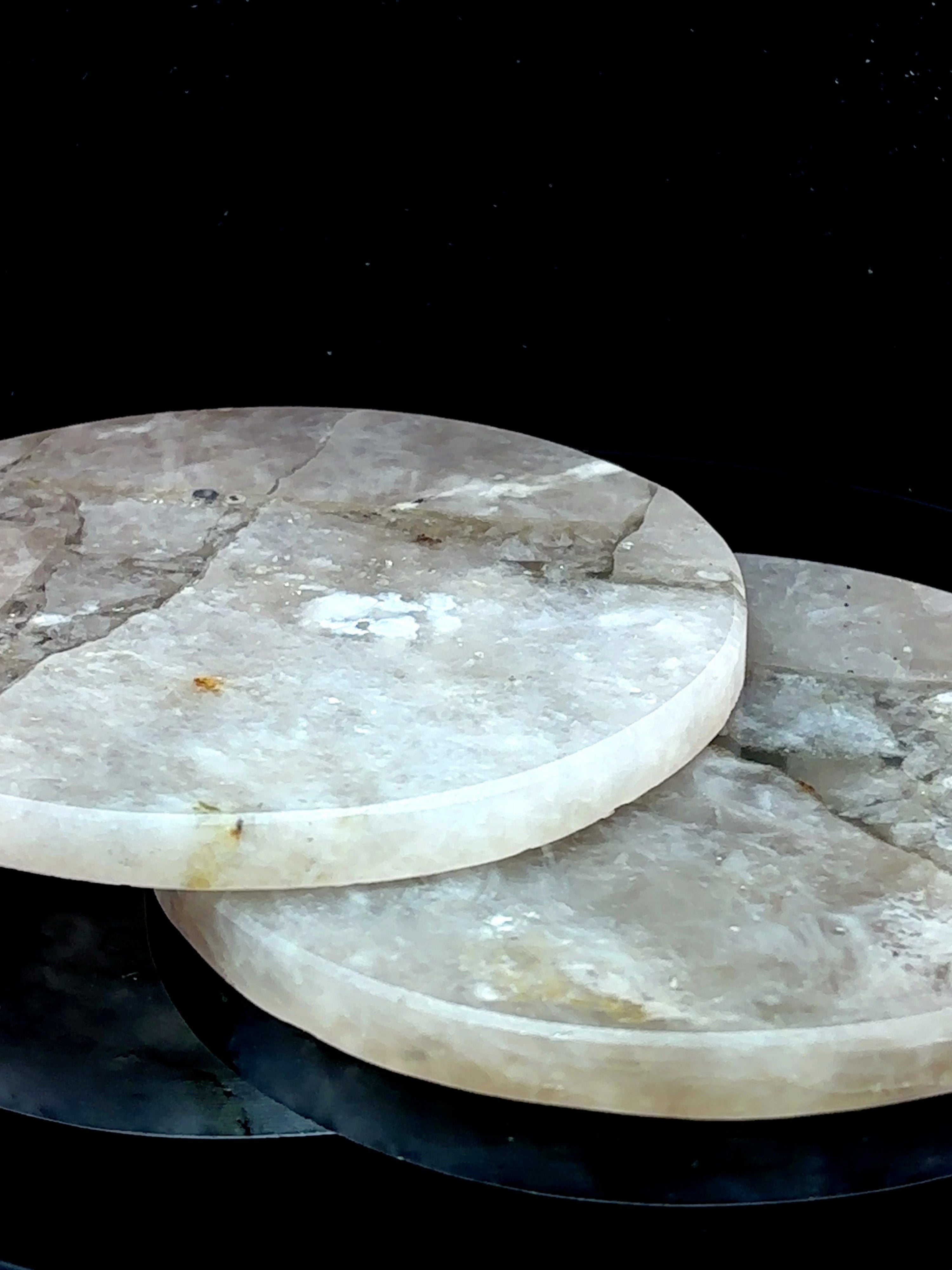 Smokey Quartz Round Coasters