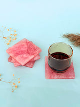 Rose Quartz Square Coasters