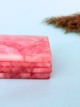 Rose Quartz Square Coasters